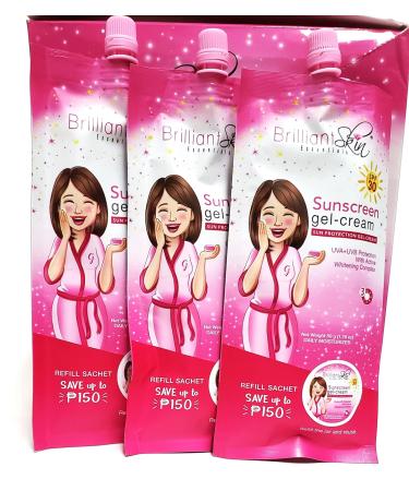 Brilliant Skin SPF 30 Sunscreen Gel-Cream Sachet 50g - Pack of 3 - Buy Online on GoSupps.com