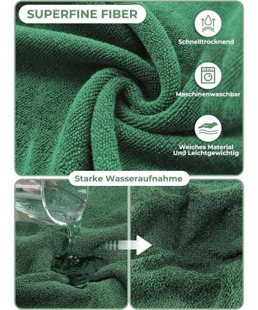 Bibykivn Dogenkademel XL Green Microfiber Dog Bath Towel - Adjustable Quick-Drying & Absorbent Bathrobe with Velcro Fastener for Large & Medium Dogs - Buy Online on GoSupps.com