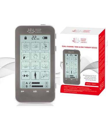 TENS Unit and EMS Combination Muscle Stimulator with 2 Channels 12 Modes for Pain Management for Back Neck Arms Legs Abs and Muscle Rehabilitation