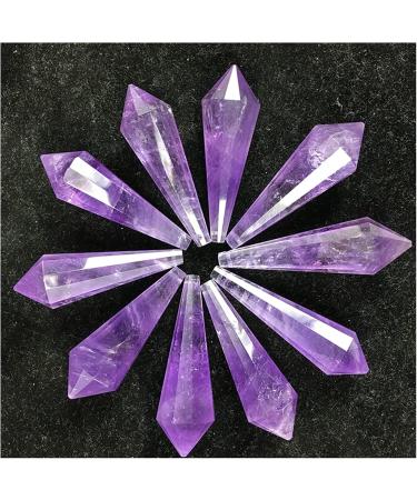 Amethyst Rough Stone Natural Amethyst Angel Pendulum Sweater Necklace Pendant Wand piont Reiki Crystals Provide as for Gift Chakra Reiki Balancing - Buy Online on GoSupps.com