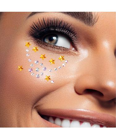 Buy 9 Sheets Festival Face Gems Stickers | Self-Adhesive Rhinestone Makeup Jewels for Eyes & Nails - Multi-Style Decorations - Buy Online on GoSupps.com