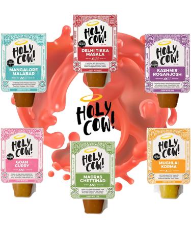 Holy Cow Sauce Pick N Mix - Create Custom Sauce Combo with 5+ Flavours | Delhi Tikka Masala Goan Curry Kashmir Roganjosh MadrasChettinad | 5 Pack - Perfect Sauce Gift Set for Sauce Lovers - Buy Online on GoSupps.com