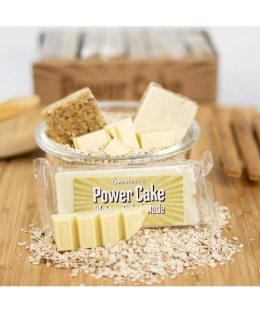 FoodTastic Power Cake Weisse Chocolate (10 x 120g) |Delicious juicy oat bar |Handmade flapjack energy seals made of oatmeal