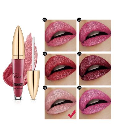 Rosarden Glitter Lip Gloss - Shimmer Metallic Waterproof Lipstick for Lips, Eyes, Cheeks - Sparkly Glitter Liquid Lipstick - Buy Online on GoSupps.com