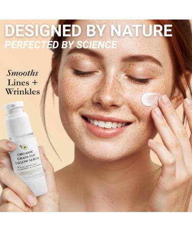Eavara Beef Tallow Serum for Men & Women - Grass Fed All-Natural Tallow with Hyaluronic Acid, Collagen & Jojoba Oil - Firms & Reduces Wrinkles - Made in USA, Sensitive Skin Safe - 1.0 Fl Oz - Buy Online on GoSupps.com