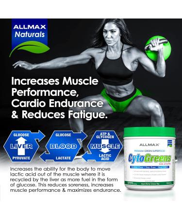 ALLMAX Naturals CYTO-Greens Premium Green Superfood Acai Berry Green Tea 14 Servings - Buy Online on GoSupps.com