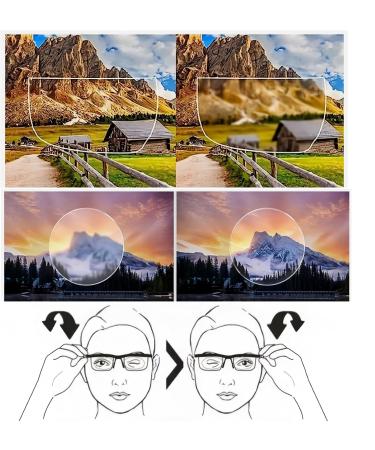 Adjustable Focus Reading Glasses -6BIS+3 | Myopia Correction Unisex Dial Adjustable | Includes Suede Cloth - Buy Online on GoSupps.com