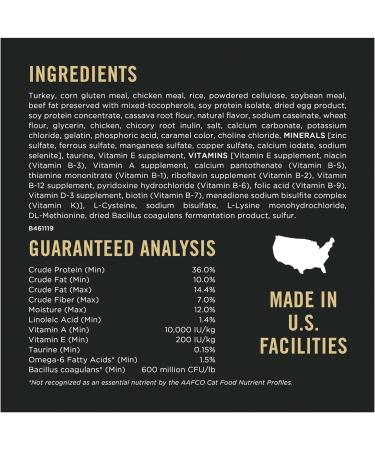 Purina Pro Plan Dry Cat Food Shredded Blend Indoor Hairball Turkey - 2.27 kg Bag - Buy Online on GoSupps.com