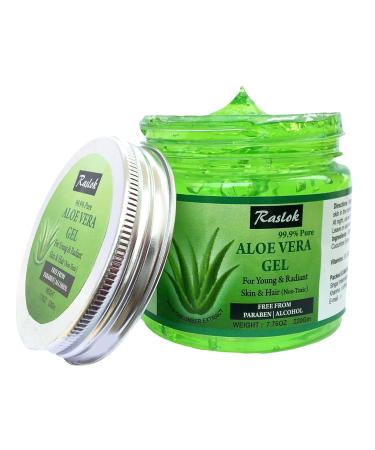 Raslok Aloe Vera Gel - Pure Natural Organic Moisturizer for Face, Skin, and Hair Care - Cucumber 7.76 OZ - Buy Online on GoSupps.com