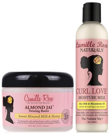 Camille Rose Almond Jai Twisting Butter Moisturizer 8ozCurl Love Moisture Milk 8oz