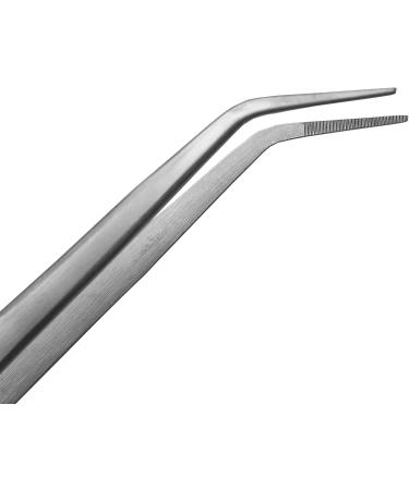May Terrarium Tweezers 20cm - Fine Tip Feeding Tongs - Curved Stainless Steel Design for Precision Plant Care - Buy Online on GoSupps.com