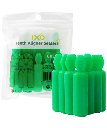 IXO XL Aligner Seater Chewies with Grip Handle for Invisalign Trays - Mint Scent 10-Pack with Resealable Bag Mint Scent - 10 Pack (Bag)