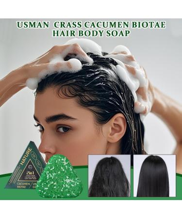 Shampoo Bar - 2 in 1 - Shampoo bar with cleansing formula triangular shampoos for natural hair care | Herbal shampoos to prevent irritation - Buy Online on GoSupps.com