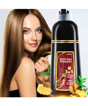 FONDIIA Brown Hair Dye Shampoo 15-20 Min  3 in 1 Instant Hair Color Shampoo for Refresh Hair Color Herbal Coloring Shampoo for Women & Men Brown 2