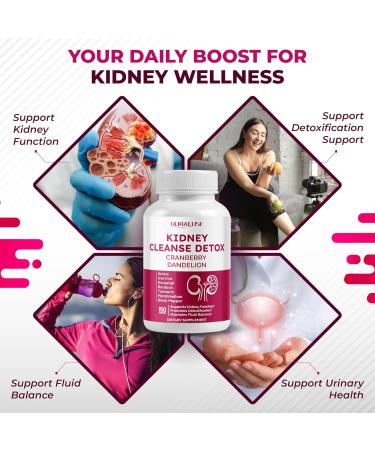 Kidney Cleanse Detox Cranberry Dandelion - Supports Kidney Function Promotes Detoxification- Made and Tested in The USA 150 count (pack of 1) - Buy Online on GoSupps.com