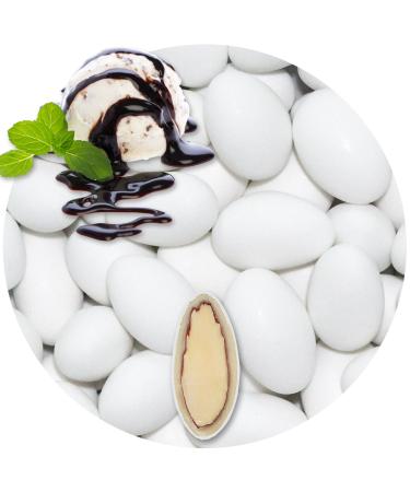 EinsSein Badem Sekeri 0.5 kg Chocola Stracciatella Almonds Matte White for Wedding, Christening, Communion, Confirmation, Chocolate Almonds and Sugar Speaking Chocolate and Sweet Almonds