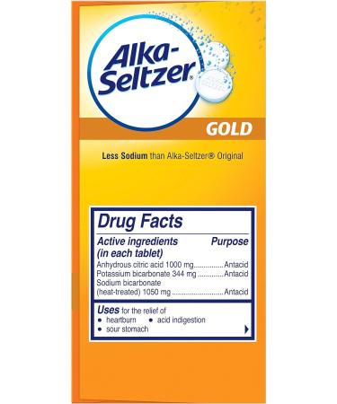 Alka-Seltzer Gold 36 ct Effervescent Tablets - Fast Relief for Heartburn & Indigestion - Buy Online on GoSupps.com