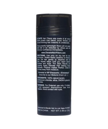 ELEVATE Hair Fibers 100% Natural Keratin Thickens Thinning Hair Men Women - Hair Loss Concealer 28g Dark Brown - Buy Online on GoSupps.com