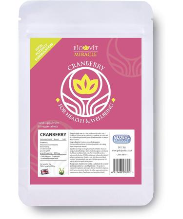 VYTALIVING Biovit Cranberry Tablets - UTI Treatment & Prevention - High Strength Supplement for Immunity - 60 Tablets - Buy Online on GoSupps.com