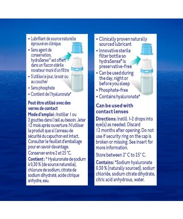 HydraSense Gel Drops 10ml Night Therapy for Dry Eyes - Buy Online on GoSupps.com