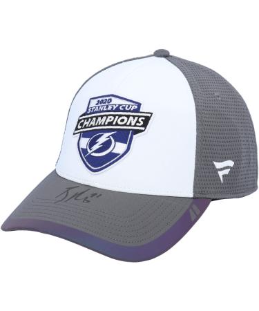 Brayden Point Tampa Bay Lightning 2020 Stanley Cup Champions Autographed Locker Room Cap - Autographed NHL Hats