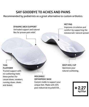 SOLE Active Thin Shoe Insoles with Metatarsal Pads - Men's 7/Women's 9 - Buy Online on GoSupps.com