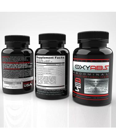 Herbwise Oxy Abs Targeted Thermogenic Abdominal Fat Burner - 60 Veggie Capsules for Weight Loss in Women and Men | Hyper-Metabolizer, Diet Pill, Appetite Suppressant - Buy Online on GoSupps.com
