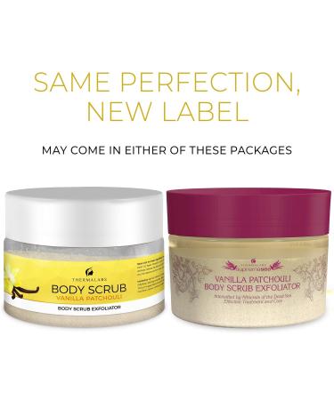 Organic Vanilla Patchouli Body Scrub Exfoliator | Deep Cleanse Soft Skin & Acne Treatment | Ideal for Self Tanning - Buy Online on GoSupps.com