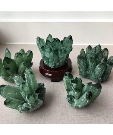 Room Decoration Natural Crystal Cluster Green Ghost Quartz Specimen Green Crystal Cluster Point Ornament Reiki Home Decor 400-500g (Color : 500-600g) - Buy Online on GoSupps.com