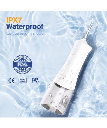ZOZOA Cordless Water Dental Flosser - 4 Mode Oral Irrigator with 6 Replacement Jet Tips - Buy Online on GoSupps.com