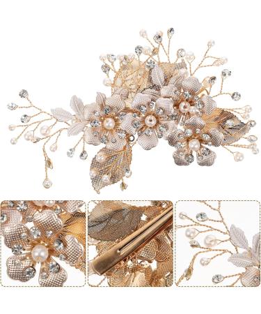 LALAFINA Hairpin Wedding Girls Hair Accessory Crystal Headpiece Bridesmaid Hair Clip Bridal Hair Clips Girls Tiara Rhinestone Barrette Gold Headgear Rhinestones - Buy Online on GoSupps.com