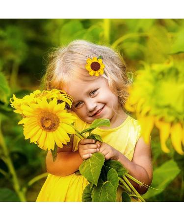 Whaline Sunflower Hair Alligator Clips - 4Pcs Yellow Flower Barrettes for Toddlers Girls - Cute Hair Accessories for Spring Summer Events - Buy Online on GoSupps.com