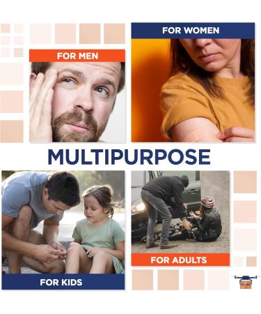 EZGOODZ Adhesive Bandages - Pack of 100 Sterile Fabric Wound Protection Individually Wrapped & Easy to Apply - Buy Online on GoSupps.com