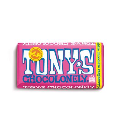Tony's Chocolonely - Bar White Chocolate Raspberry Pop - Case of 15 - 6.35 OZ