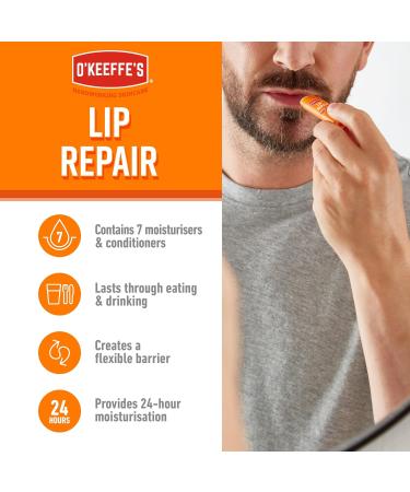 O'Keeffe's Lip Repair SPF15 Cooling Relief Unscented Lip Balm 4.2g (Pack of 3) - Buy Online on GoSupps.com