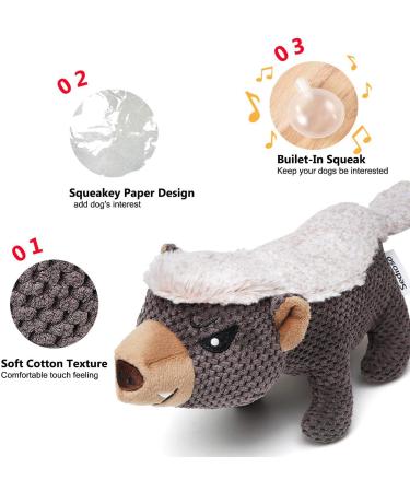 Sedioso Plush Dog Toys 3-Pack | Sweet Squeaky Play Set for Puppies & Dogs of All Sizes - Buy Online on GoSupps.com