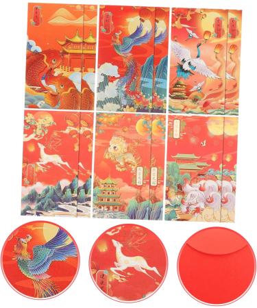 ABOOFAN 60 Pcs Trendy Red Envelope Chinese Red Packets Red Envelopes Chinese Lucky Money Envelopes Chinese Red Envelope Chinese Festival Red Envelopes Paper Lunar Calendar Thousand Yuan - Buy Online on GoSupps.com