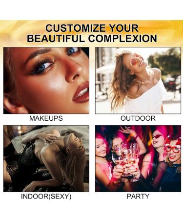 Body Highlighter Oil Multi-Purpose Face and Body Highlighter 100ml Long-Lasting Brightening Effect for Cheeks Collarbones and Shoulders (Golden Brown) - Buy Online on GoSupps.com