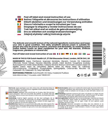 Reliefy Natural Eczema Cream | 10 fl. oz Moisturizing Repair Cream for Dry Sensitive Skin | Eczema Psoriasis Dermatitis Relief | Babies, Children & Adults | Steroids-free - Buy Online on GoSupps.com