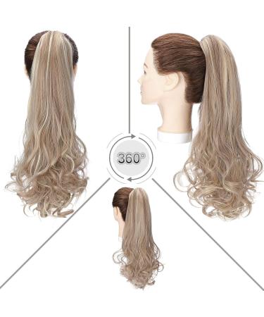 45cm Sandy Blonde Ponytail Extension with Clamp - Heat Resistant Real-Like Hair Braid - Buy Online on GoSupps.com