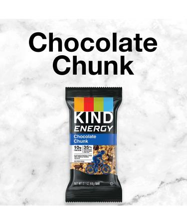 KIND Energy Bars Chocolate Chunk 2.1oz - 30 Count (Pack of 1) | Gluten Free, 100% Whole Grains - Buy Online on GoSupps.com