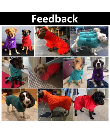 Dog Microfibre Drying Coat Robe - Purple - XLarge (57-60cm) - Super Absorbent & Anxiety Relief for XS to Large Breeds - Buy Online on GoSupps.com