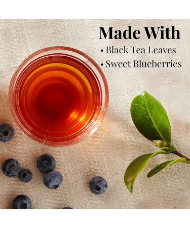 The Republic of Tea Wild Blueberry Black Tea 2.8 oz Tin | 50 Tea Bags - Caffeinated Gourmet Blend | 50 Count Pack - Buy Online on GoSupps.com