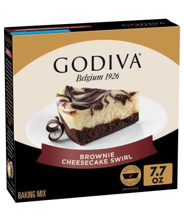 Godiva Brownie Cheesecake Swirl Cake Mix, 7.7 oz box