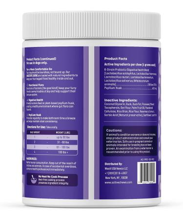 Dog Probiotics Soft Chews 120 ct | Digestive Health & Gut Support with Enzymes, Prebiotics & Fiber for Dogs | Helps with Diarrhea, Bad Breath & Gas | Suitable for Small & Large Breeds - Buy Online on GoSupps.com