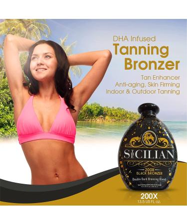 Sicilian 200X Dark Bronzer Tanning Lotion | Best for Glowing Skin, Gradual Bronzing & Sunless Tanner | Luxurious Body Nourishment - Buy Online on GoSupps.com