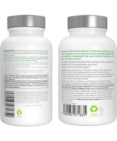 High Absorption Methylated Prenatal + Advanced Kids Multivitamin Gummy Vegan Bundle Clean Label with Vitamin A B C D3 & E 60 Tablets + 90 Berry Flavor Gummies Be Kind by Igennus - Buy Online on GoSupps.com