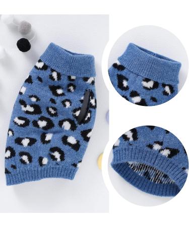Stylish Dog & Cat Sweaters - Cozy Clothing for Small Dogs Chihuahuas & Bulldogs | Leopard & Blue Options Available - Buy Online on GoSupps.com
