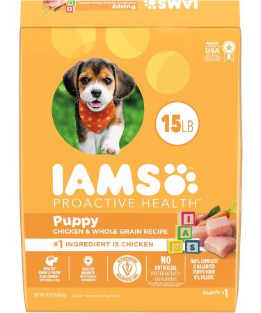 IAMS Proactive Health Adult Dry Dog Food + IAMS Puppy Dry Dog Food Chicken and Whole Grains Bundle 13.6 kg Dog Food + Dog Food 6.80kg - Buy Online on GoSupps.com
