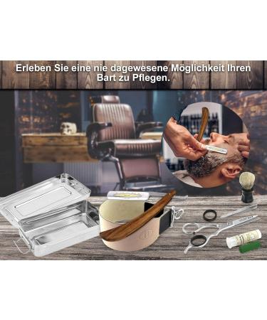 Premium Solingen Shaving Set - Made in Germany | Extra Wide Leather Wooden Handle Razor with Gold Etching | Perfect for International Shipping - Buy Online on GoSupps.com